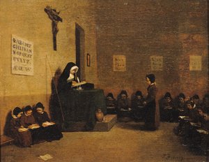 The School Mistress by Léon Bonvin